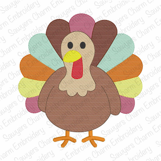 BUNDLE Turkey sketch stitch machine embroidery design, with & without coquette bow, perfect for fall, thanksgiving, gobble, quick stitch