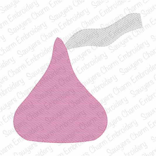 BUNDLE Chocolate kiss candy sketch stitch, machine embroidery design, with/without coquette bow, Valentine's Day love