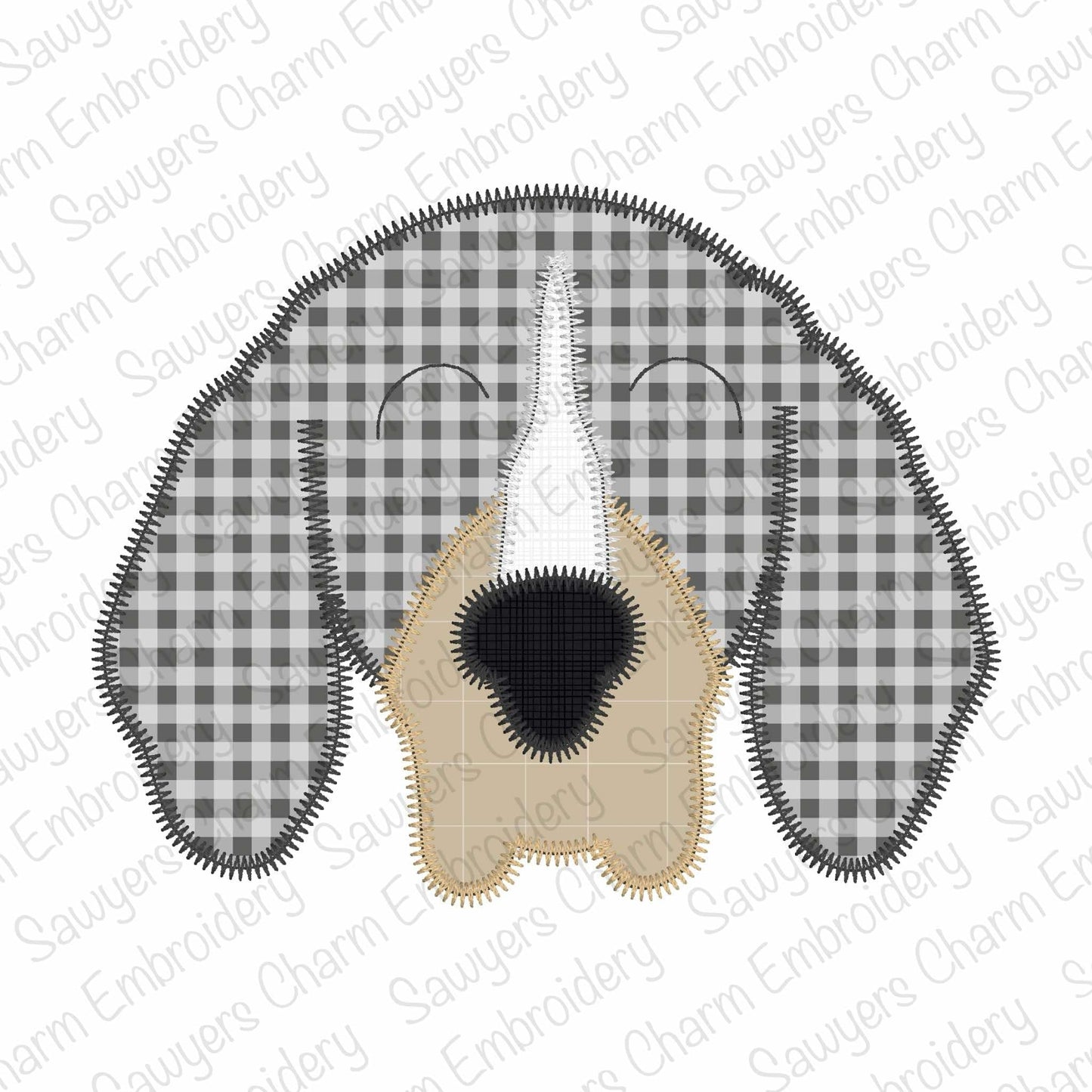 BUNDLE Hound dog mascot zig zag stitch applique, machine embroidery design, college, football, sports, university, animals, quick stitch