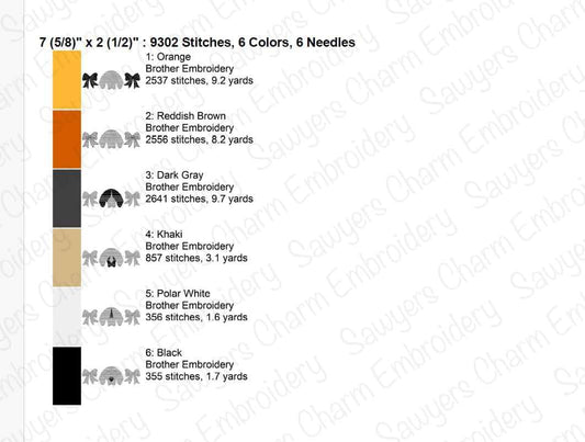 Coquette bows hound dog mascot sketch stitch trio, machine embroidery design, quick stitch, football fan, cheerleading fan, dance, ribbons