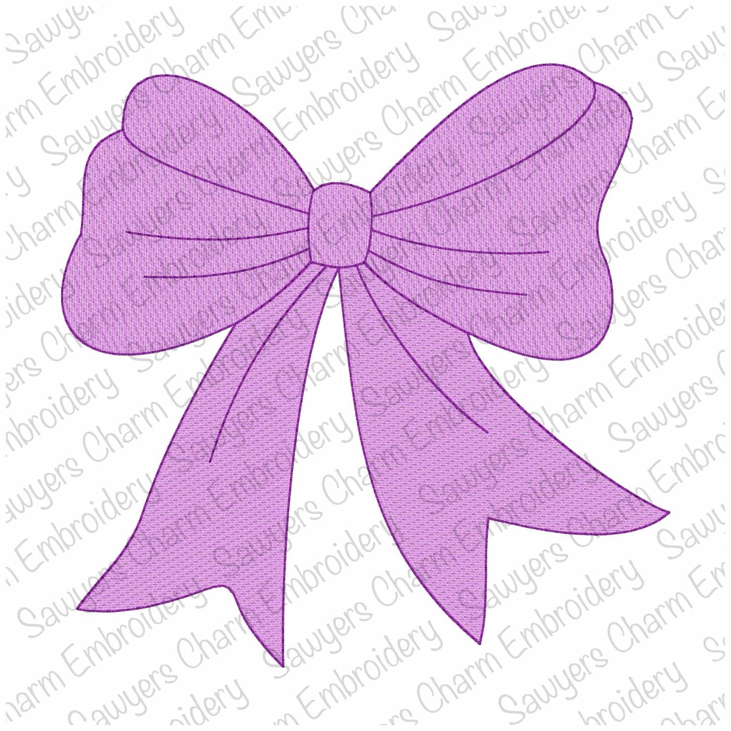 Coquette Bow, ribbon sketch stitch machine embroidery design file, quick stitch, girls, hair ties, vintage, perfect for monogram