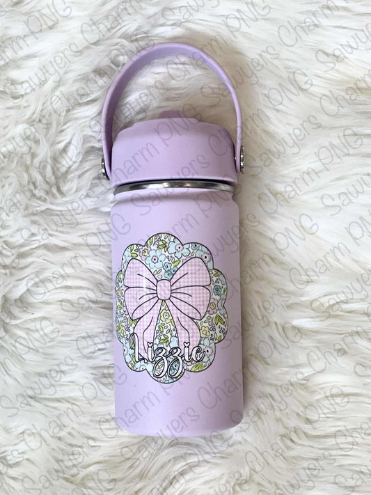 PNG faux applique Printable file -Sublimation - Heat Transfer Design - Digital Clipart - Scallop gingham bow/faux bean stitch liberty floral