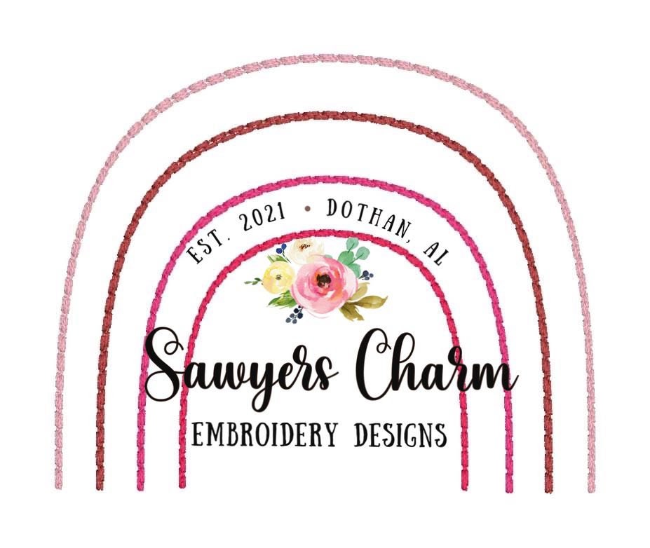 Boho rainbow quick stitch sashiko style vintage bean stitch machine embroidery design file
