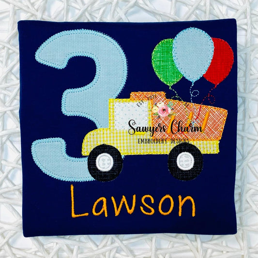 BUNDLE Dump truck blanket stitch AND mini dump truck machine applique design embroidery file satin sketch fill dirt hauler truck little boys