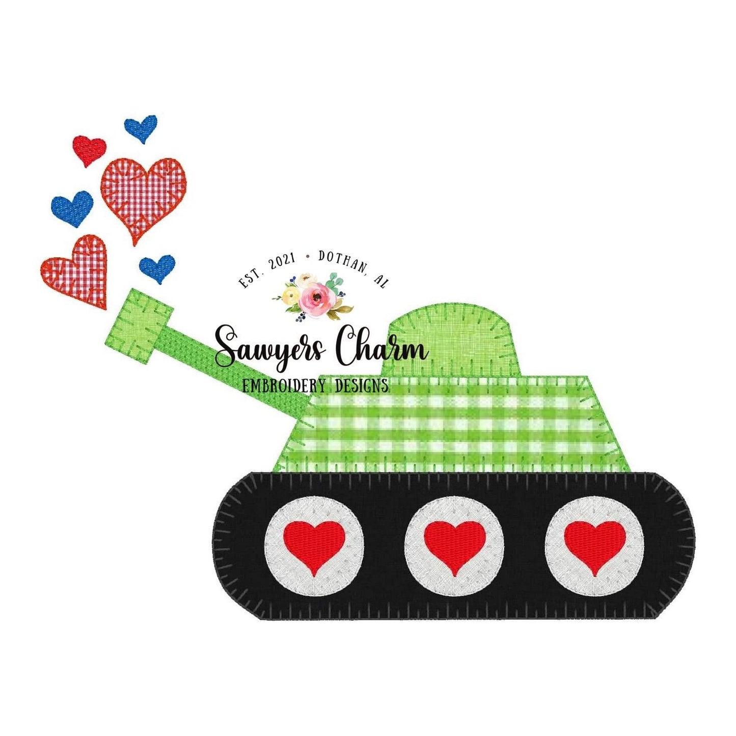 BUNDLE Valentine's Day sketch military army tank hearts AND blanket stitch applique machine embroidery design file, quick stitch