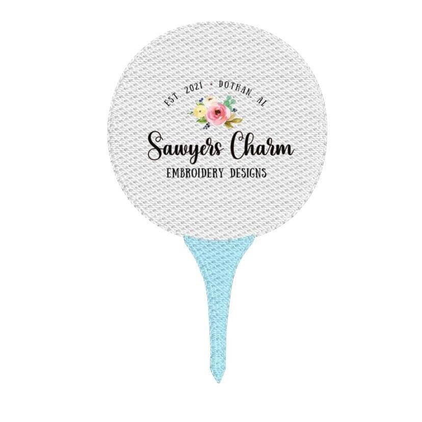 BUNDLE Girl AND boy golf ball tee (with & without bow) machine embroidery applique design file, sketch, zigzag, and bean stitch