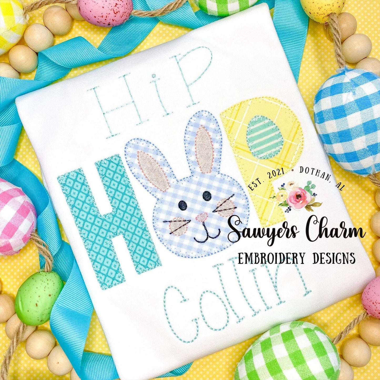 BUNDLE Girl and boy Easter bunny blanket stitch Hip Hop machine applique embroidery design file, quick stitch, with and without bow