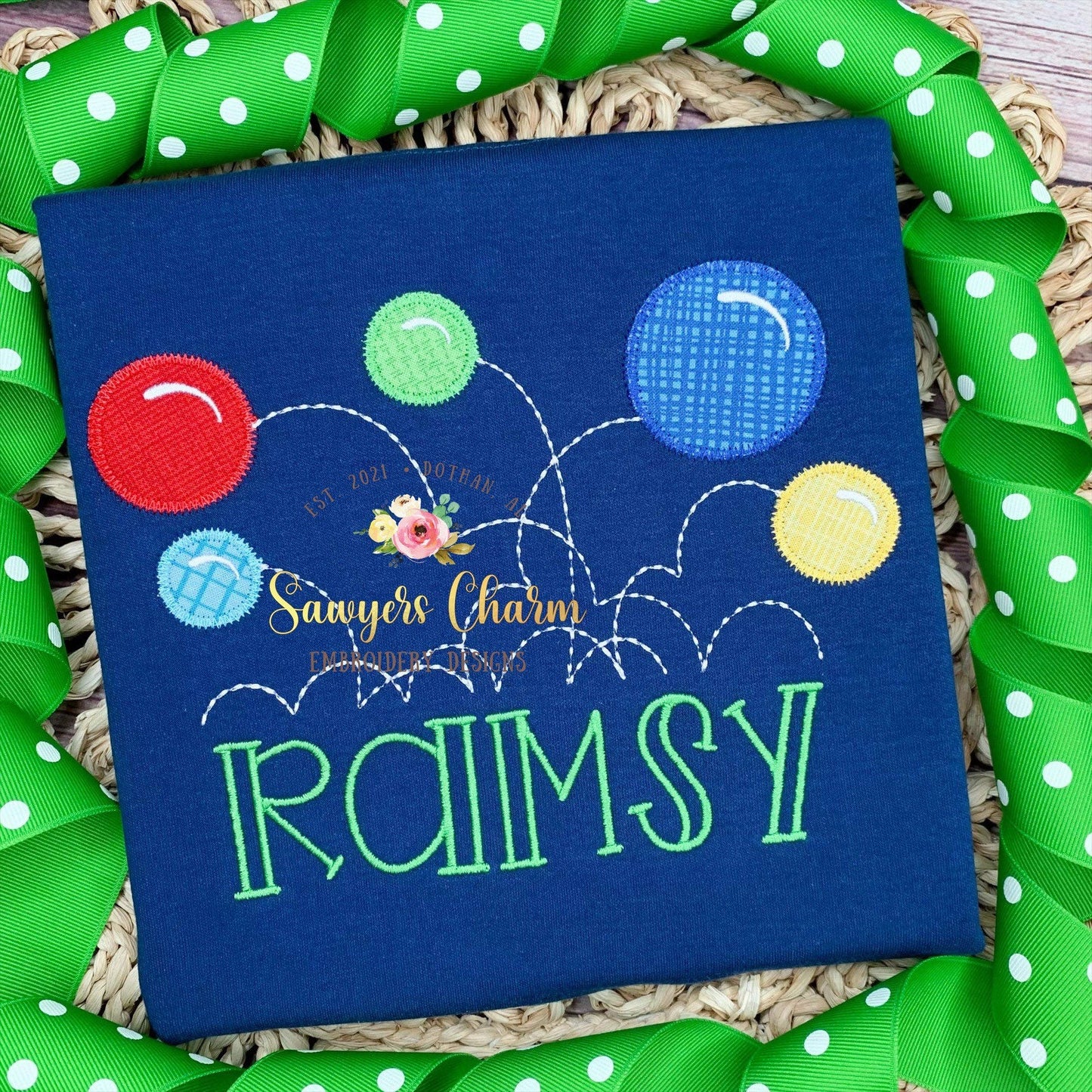 BUNDLE Bouncy balls sketch and zigzag applique, machine embroidery design file, quick stitch, bean stitch, bouncing balls