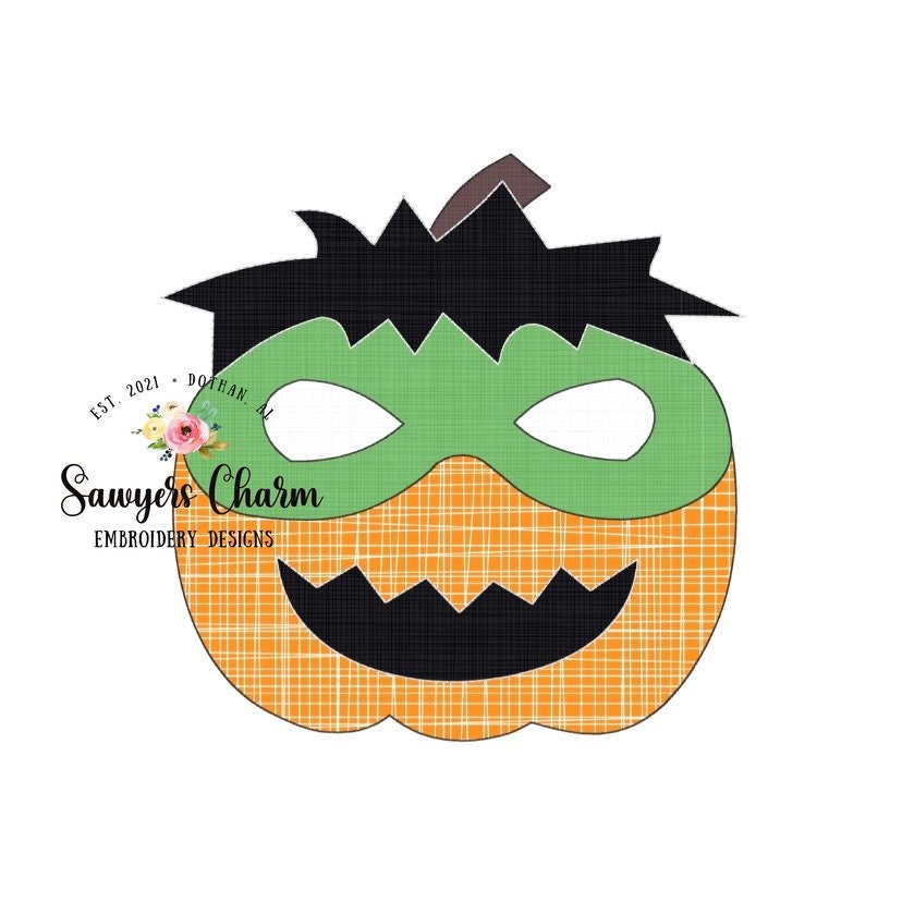BUNDLE Superhero jackolantern pumpkin, bean stitch applique design file, fall halloween, spider, strong man, captain, ninja, bat hero, mask