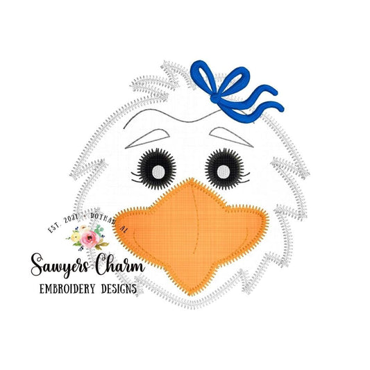 BUNDLE Sports football eagle head with & without bow zigzag applique embroidery design file, cheerleading, college mascot high school