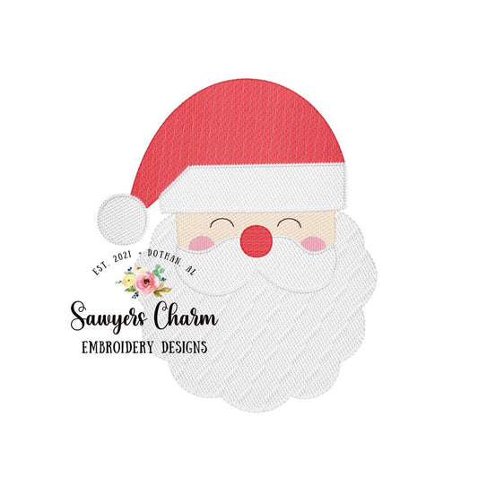 Santa Claus sketch stitch machine embroidery design file, quick stitch, Merry Christmas, happy holidays, winter, holly jolly, ho ho ho