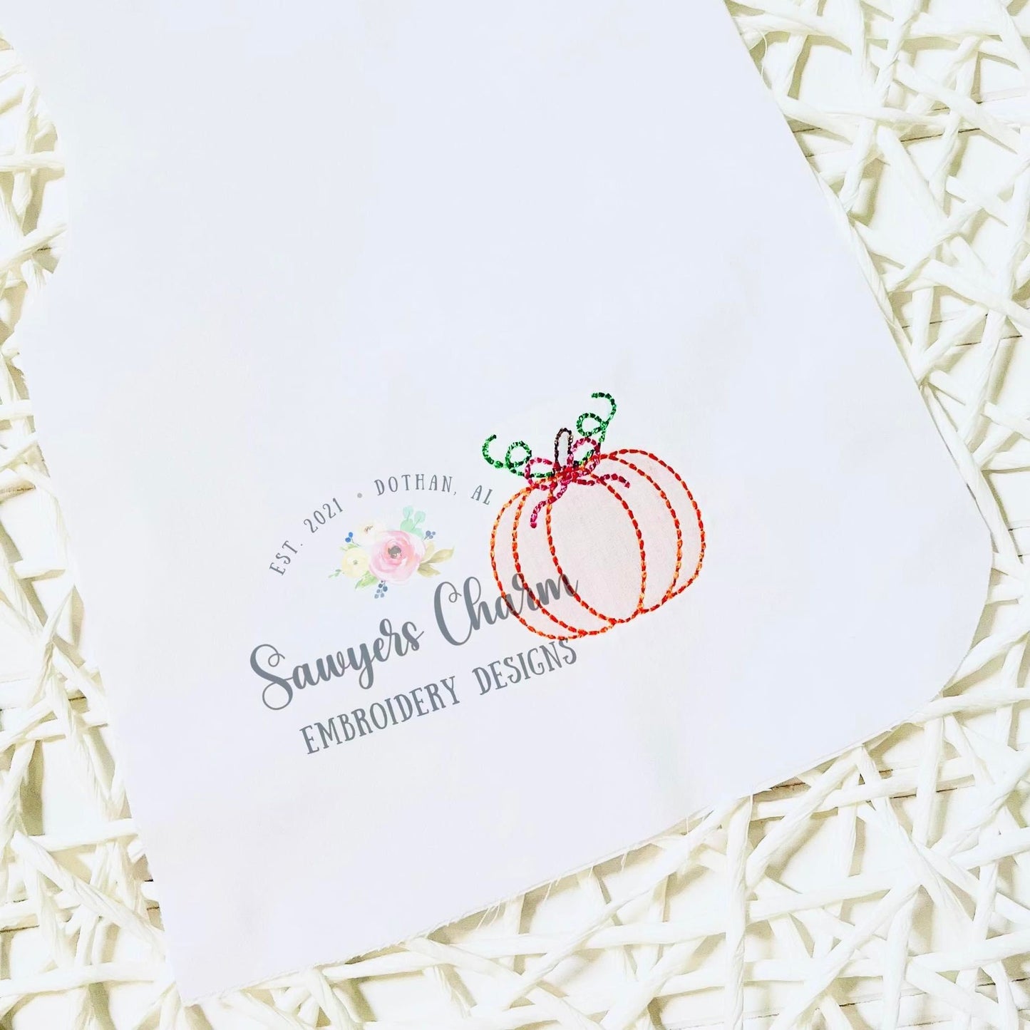 BUNDLE Shadow work mini pumpkin with & without bow, heirloom, sketch stitch embroidery design file, fall leaves, pumpkin patch, quick stitch