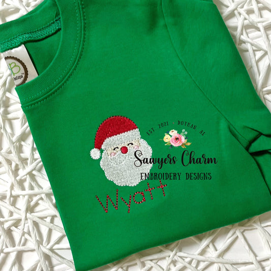 Mini fill Santa Claus, machine embroidery design file, perfect for monograms, quick stitch, Merry Christmas, happy holidays, jolly, ho ho ho