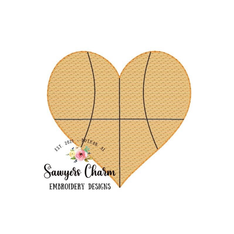 Build your own sports heart shaped balls sketch stitch machine embroidery design file, golf, football, basketball, baseball, soccer