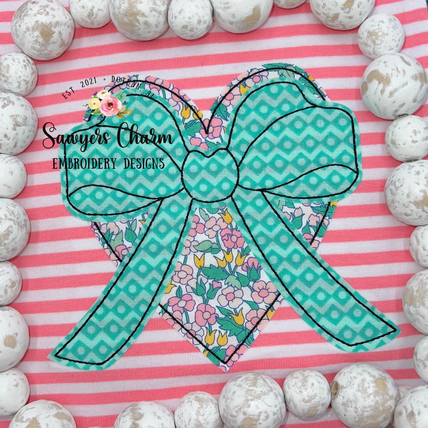 BUNDLE Valentine's Day heart with bow, bean stitch/zig zag machine applique embroidery design file, quick stitch, love, XOXO, hugs & kisses