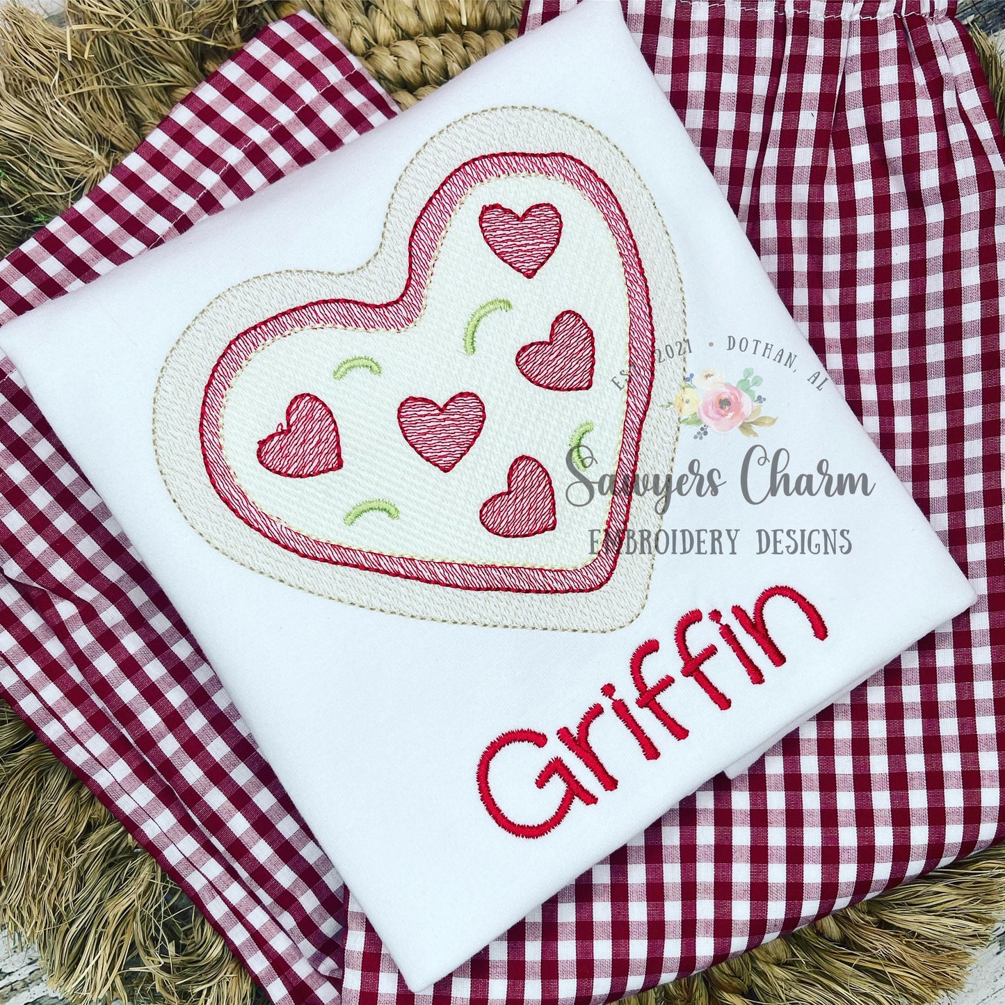 Valentine's Day heart pizza sketch stitch machine embroidery design file, quick stitch, love, XOXO, pepperoni, crust, peppers, be mine