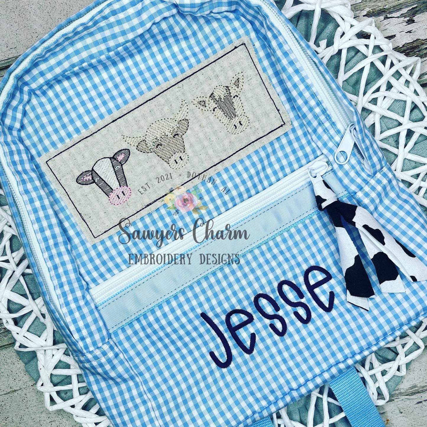 BUNDLE Cow trio sketch stitch machine embroidery design file, quick stitch, farm animals, highland cow, dairy cow, barnyard, bean stitch