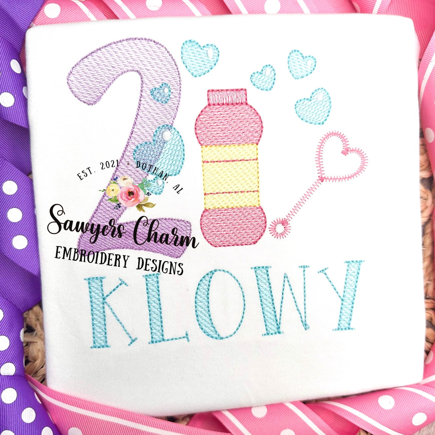 Valentine's Day bubble blowing hearts sketch stitch machine embroidery design file, quick stitch, love, XOXO, be mine, bubbles