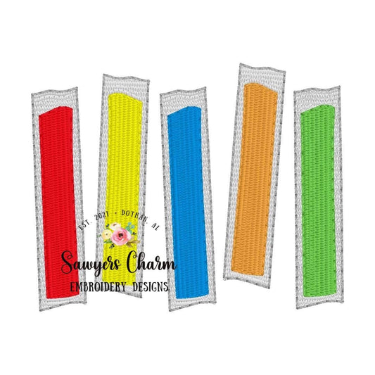 Mini freezer popsicles in a row fill stitch machine embroidery design file, summer, spring, snacks, ice cream, push up pops, beach life