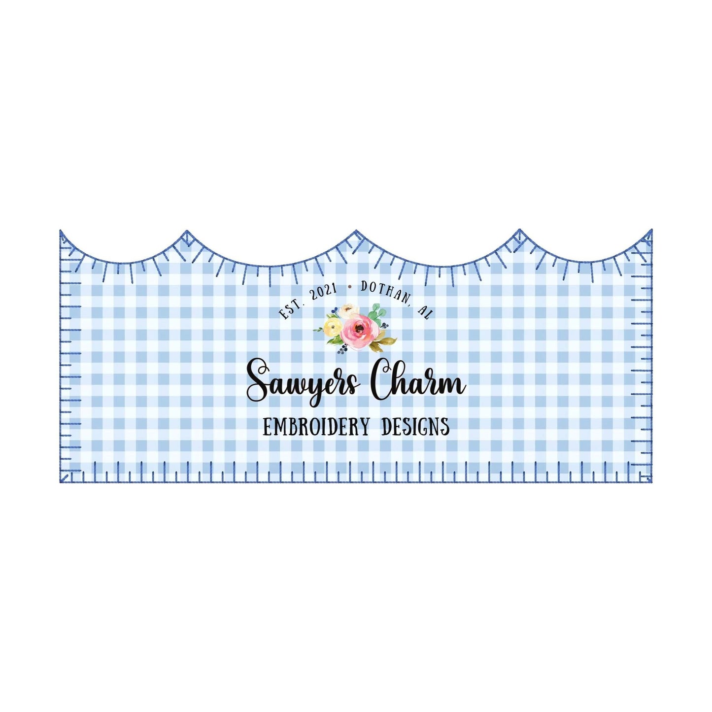 BUNDLE 5 Water/waves name plate/frame machine applique embroidery design file, bean stitch, zigzag, scribble, blanket stitch, satin stitch