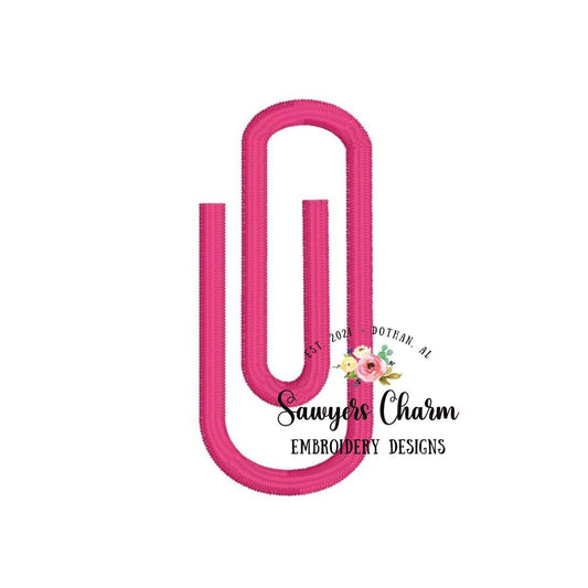 Back to school paper clip mini fill machine embroidery design file, students, perfect for monograms, quick stitch, tests, school supply