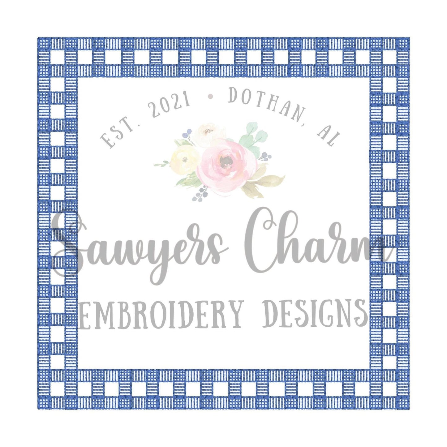 BUNDLE Gingham monogram frames, sketch stitch machine embroidery design file, rectangle, square, circle, quick stitch, girl, boy, baby
