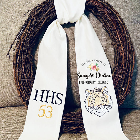 BUNDLE tiger with/without bow sketch stitch machine embroidery design, college university, cheerleader sports fan, coquette, jungle zoo