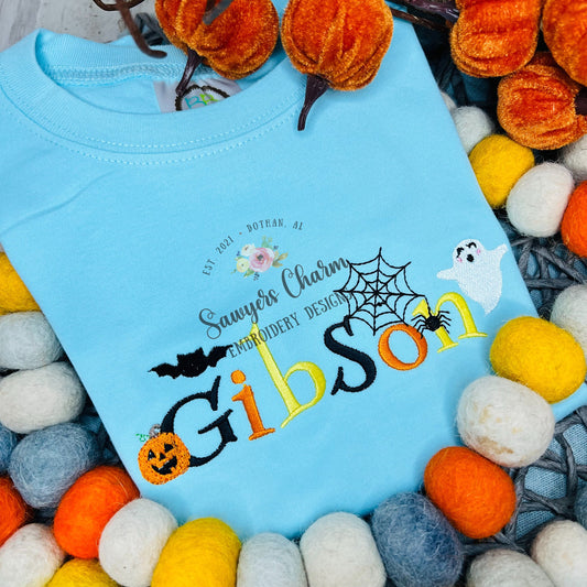 BUNDLE Halloween mini fill machine embroidery design file, ghost, Frankenstein, jackolantern, bat, flower, bow, spiderweb, candy corn, retro