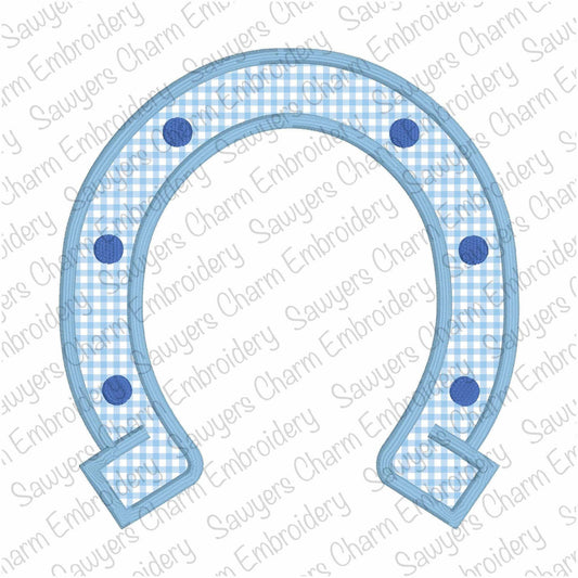 BUNDLE horseshoe satin stitch machine applique, embroidery design file, cowboy, perfect for sweatshirt side, horse ranch, rodeo, good luck