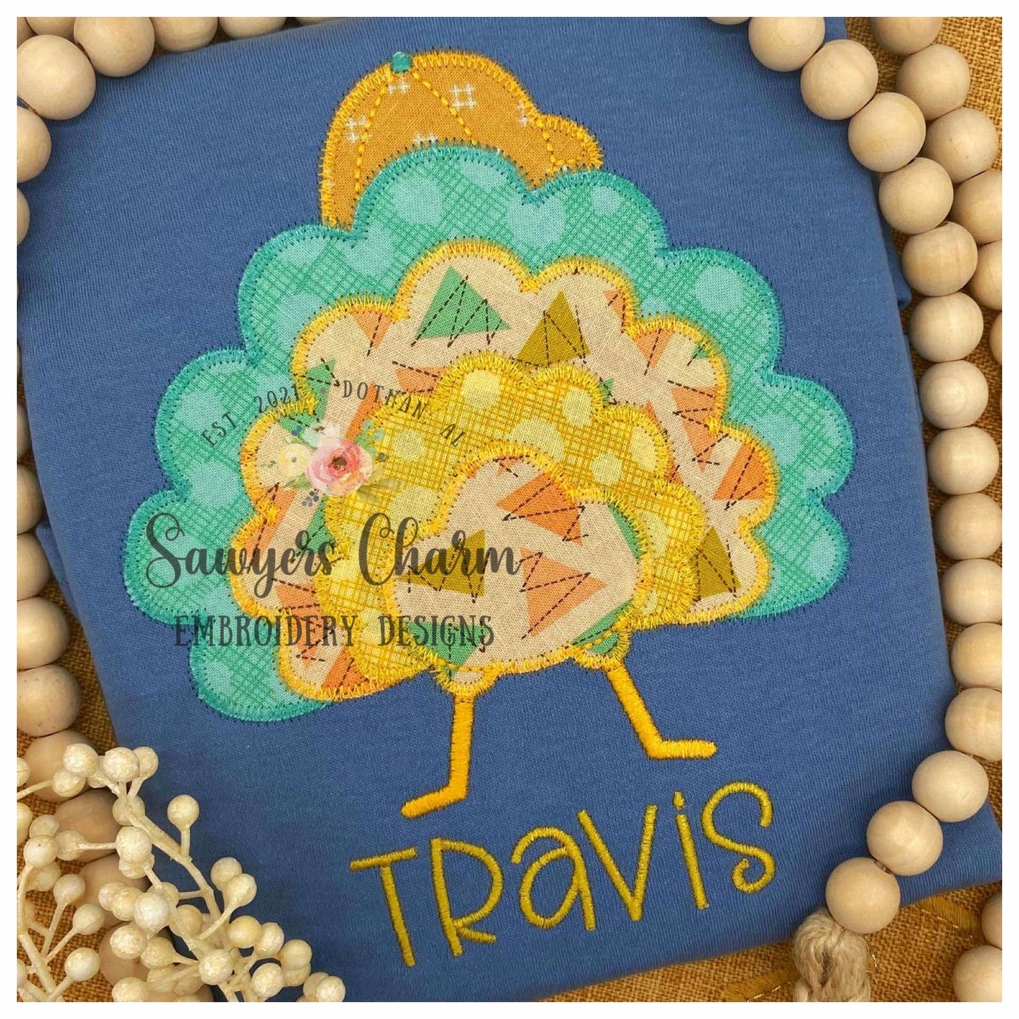 BUNDLE Turkey tail with ballcap, bean & zig zag stitch machine applique embroidery design, fall, thanksgiving, quick stitch, feathers, hat