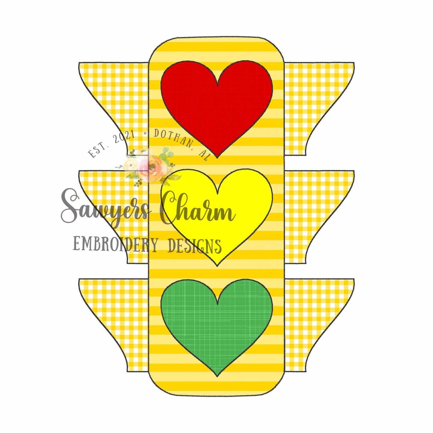 BUNDLE Valentine's Day traffic stop light bean & zigzag stitch machine applique embroidery design, love, XOXO, hearts, be mine, stop and go