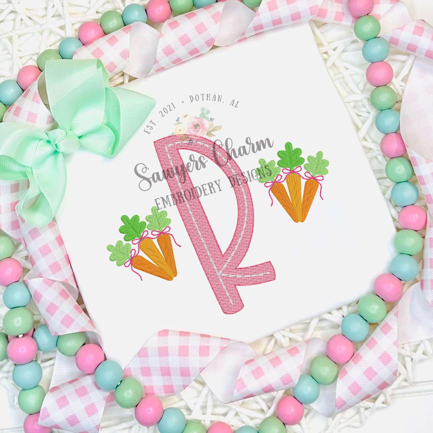 BUNDLE Mini fill carrots bundle with/without coquette bows, machine embroidery design, quick stitch, vintage, spring veggies, Easter garden