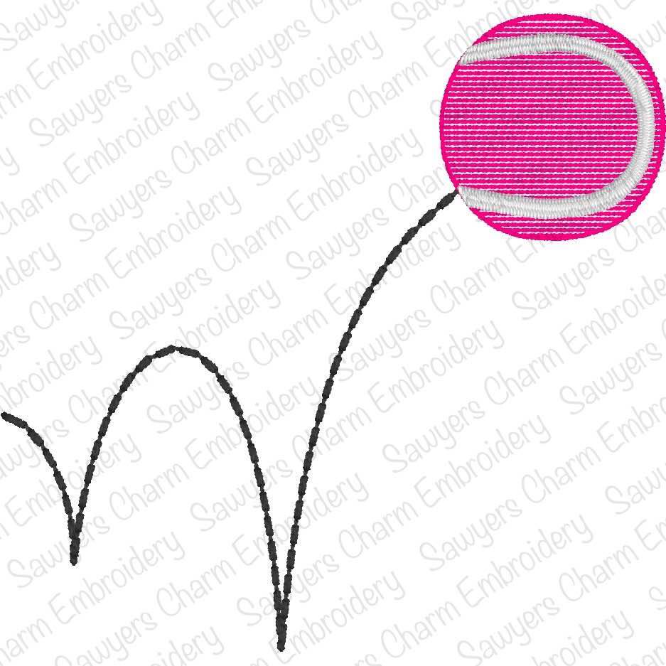 BUNDLE Mini fill & sketch bouncing tennis ball machine embroidery design, quick stitch, spring summer sports, perfect for monograms, court