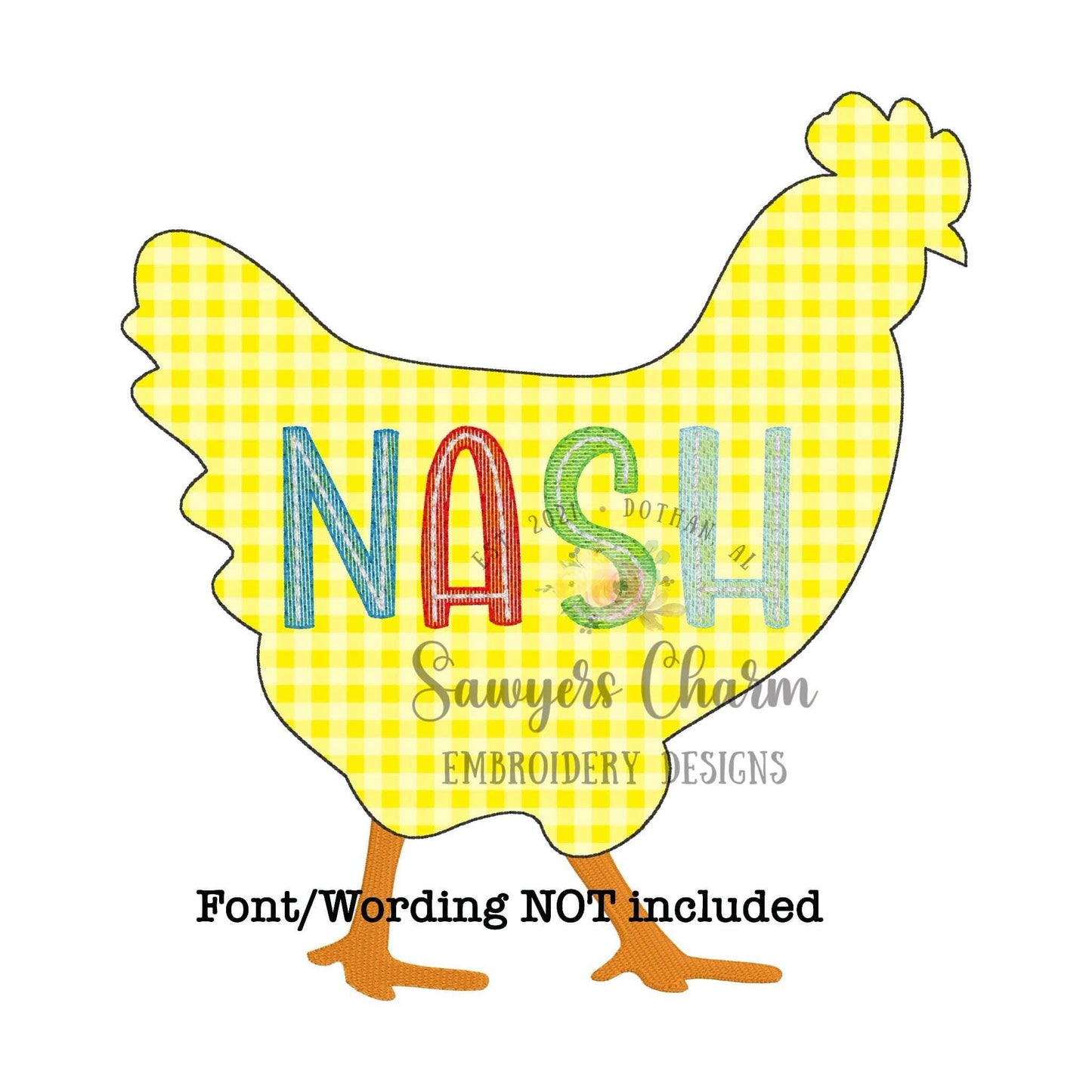 BUNDLE Chicken bean stitch machine applique embroidery design file, spring farm animal, with/without coquette bow, cluck, rooster, hen