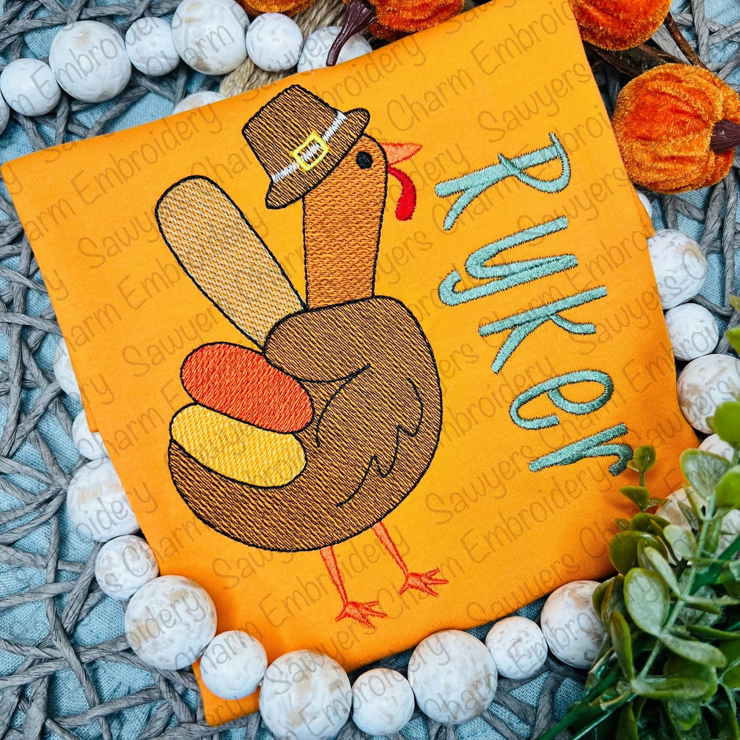 Pilgrim Turkey peace sign sketch stitch machine embroidery design file, fall, thanksgiving, gobble, quick stitch, retro groovy, gather