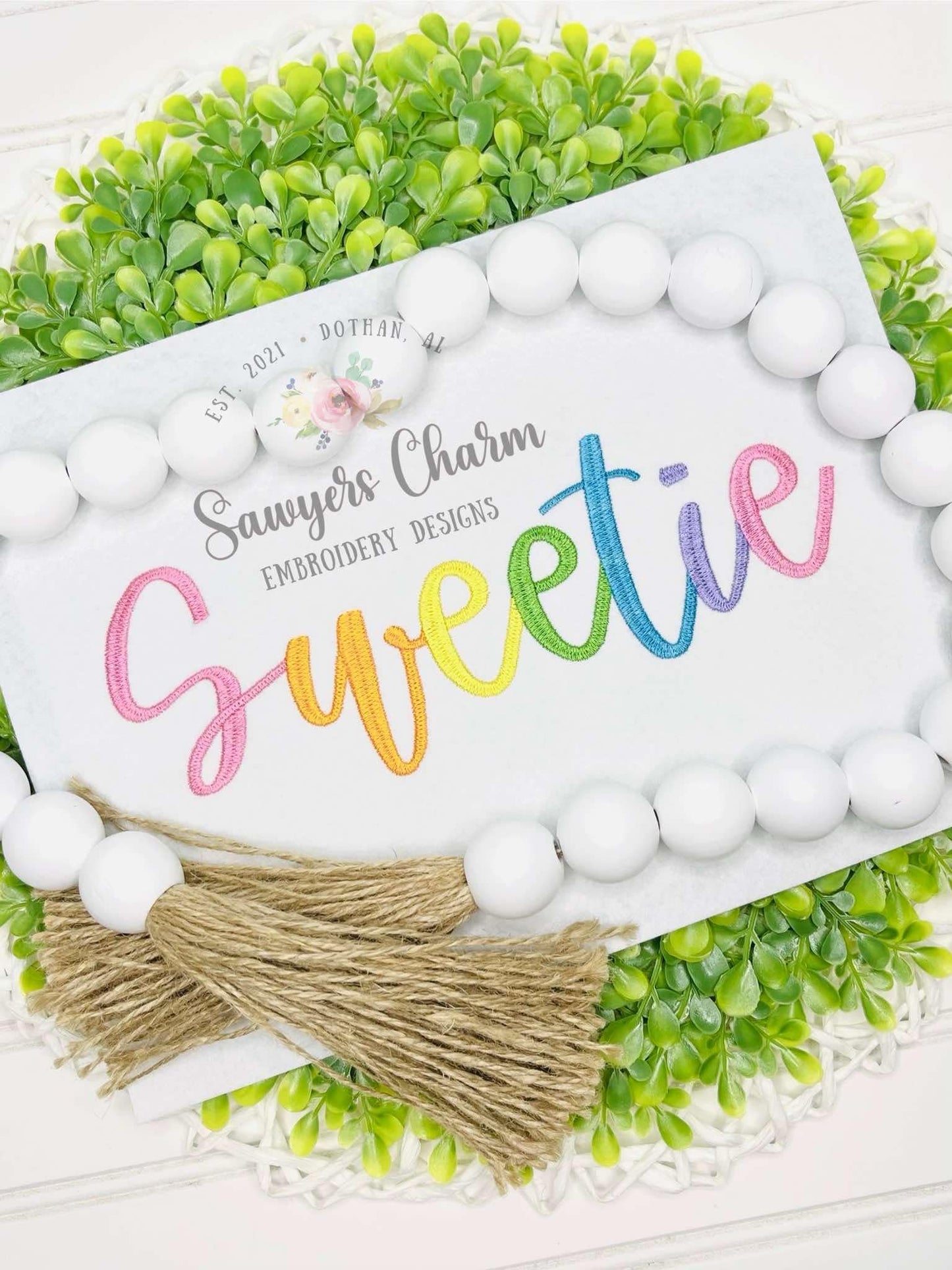 Bougie handwritten machine embroidery font, satin stitch, lower & uppercase letters, trendy handwritten script, BX included