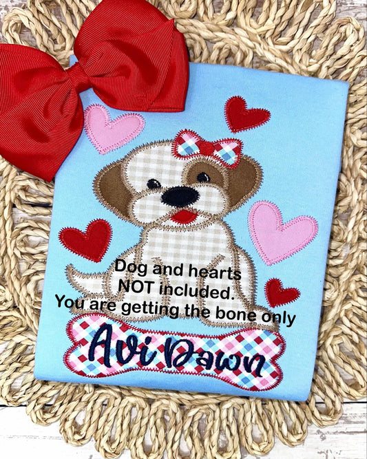 BUNDLE Dog bone name plate bean & zig zag stitch machine applique, embroidery design, monogram frame, dinosaur bone