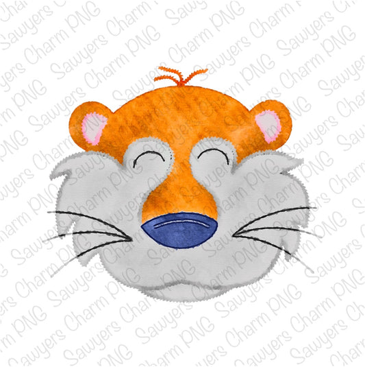 BUNDLE PNG watercolor Tiger mascot with/without coquette bow, Printable file/Sublimation/Heat Transfer Design/Digital Clipart, jungle animal