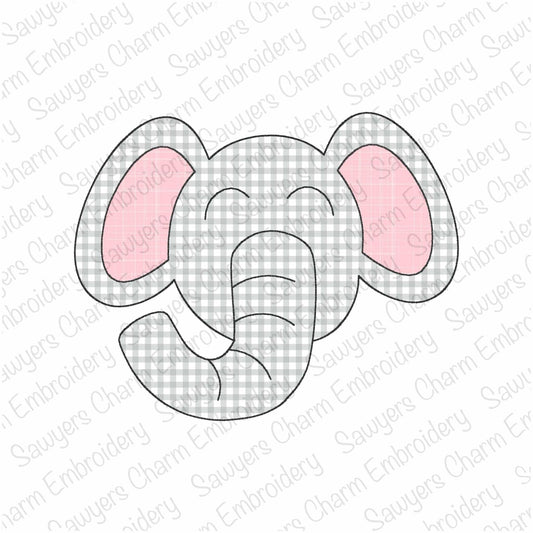 BUNDLE Elephant mascot bean stitch applique, machine embroidery design, college, high school sports, university, zoo animals, quick stitch