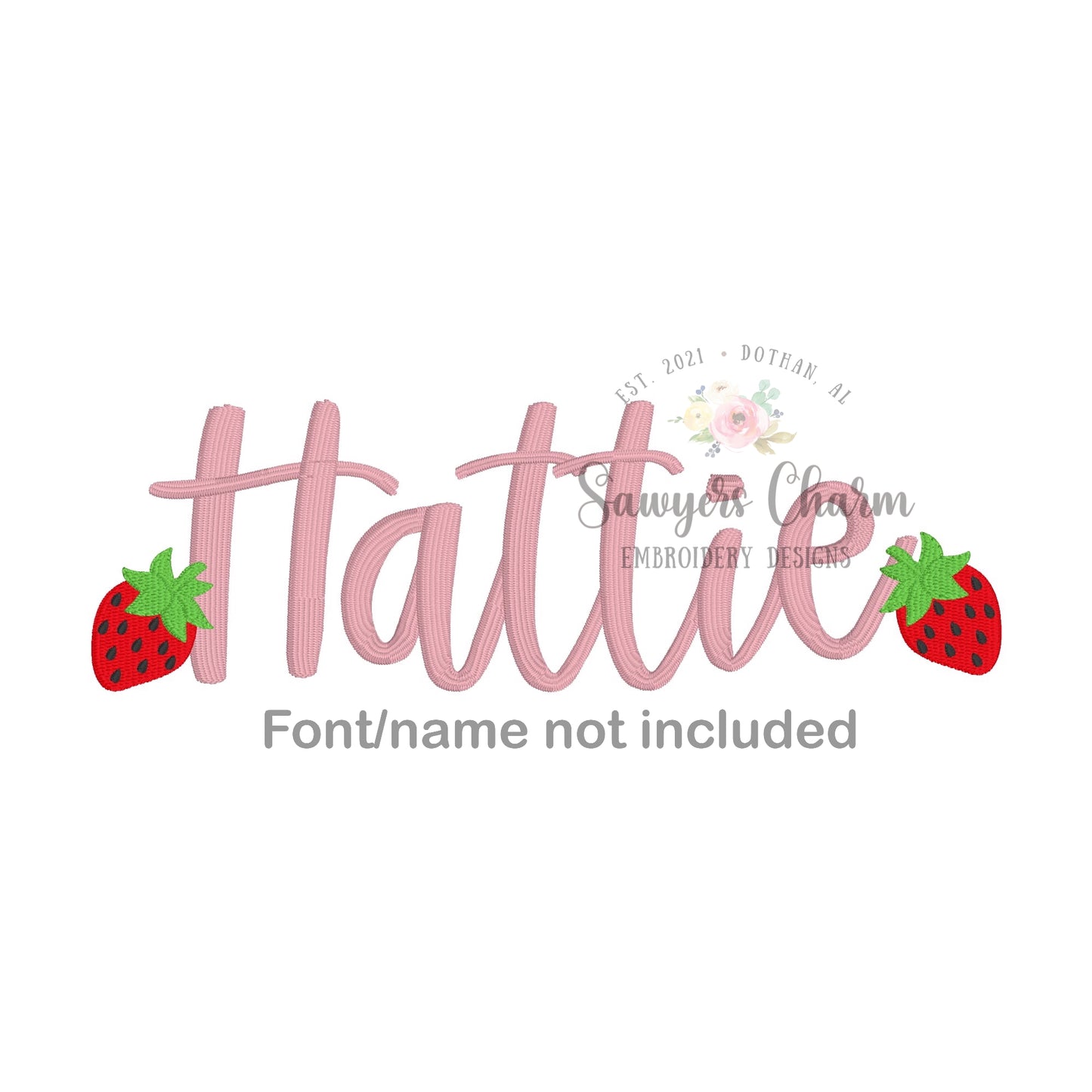 Mini fill strawberry embroidery design, Perfect for Monograms, summer fruit, spring garden