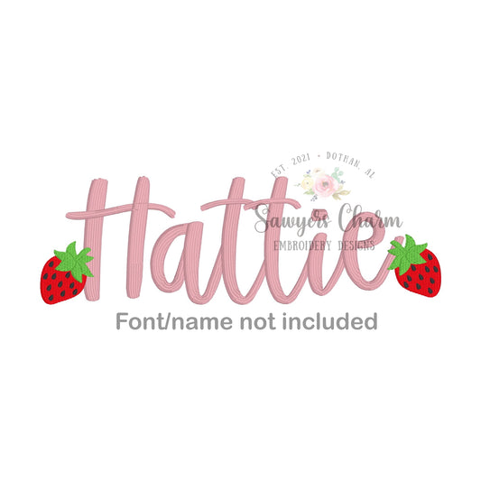 Mini fill strawberry embroidery design, Perfect for Monograms, summer fruit, spring garden