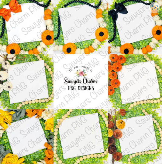 BUNDLE Fall Kids White shirt Blank Mockups for staging PNG & Embroidery designs, Digital download of 8 JPG files, pumpkins, leaves, boutique