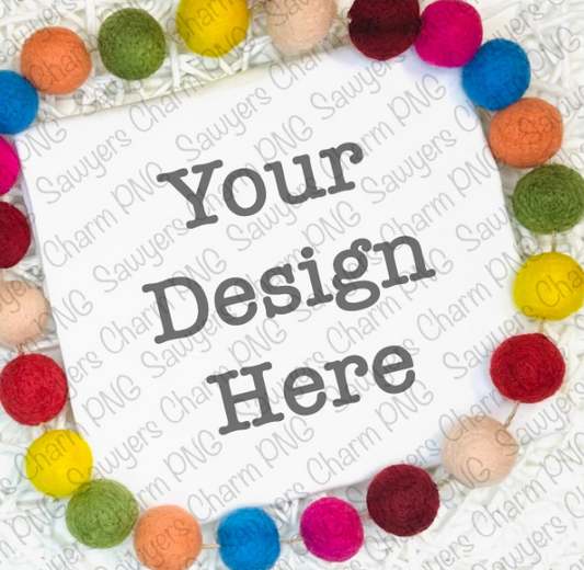 BUNDLE Kids White shirt Blank Mockups for staging PNG & Embroidery designs, Digital download of 2 JPG files, boutique, colorful wool balls