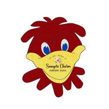 Load image into Gallery viewer, BUNDLE Football mascot sports chicken/rooster/gamecock face/head BOY and GIRL bean stitch machine applique design, embroidery file
