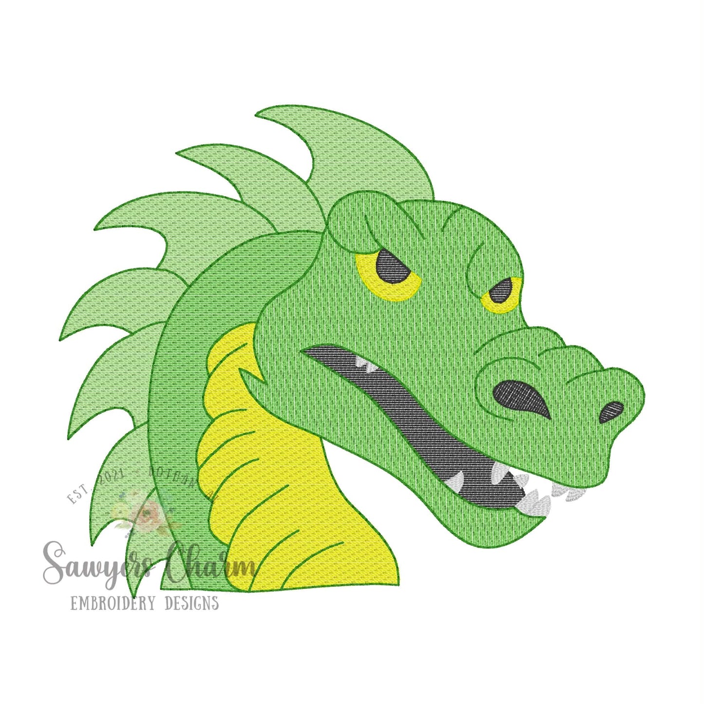 Dragon sketch stitch embroidery design BUNDLE, with/without coquette bow, sports mascot, fairy tale creature