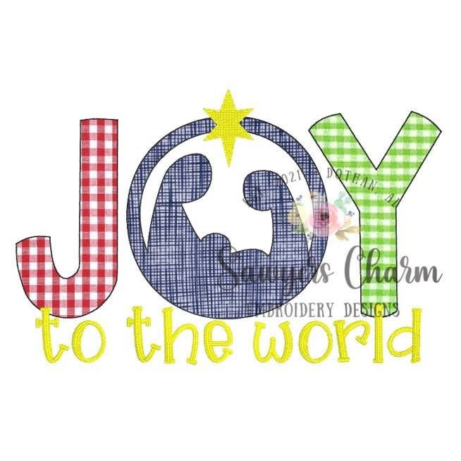 BUNDLE Christmas JOY bunting banner nativity/JOY nativity machine applique design embroidery file, blanket stitch & bean stitch, Jesus