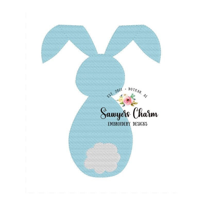 BUNDLE Girl and boy Easter bunny sketch machine embroidery design file, quick stitch, with and without bows