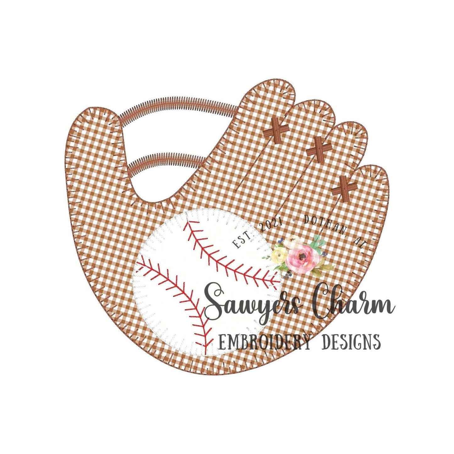 BUNDLE Blanket stitch baseball/softball glove with and without bow and ball Boy and Girl machine applique design embroidery file, sports