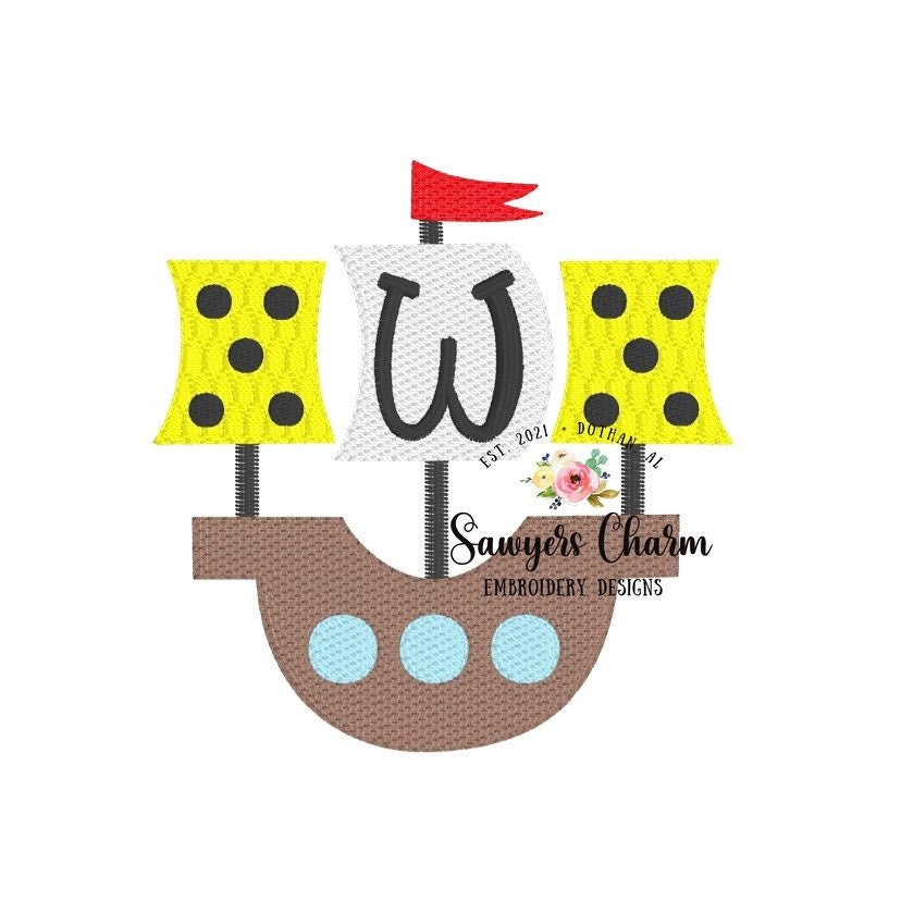 BUNDLE Pirate ship & skull flag, sketch stitch machine embroidery design file, quick stitch, beach, water vessel, pirates mascot, mini fill