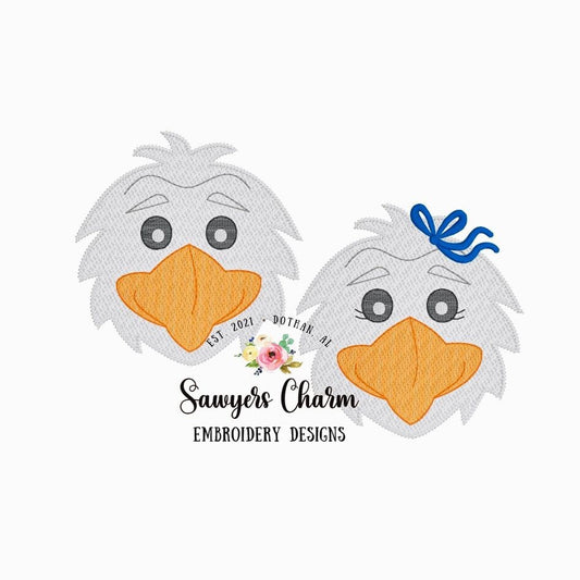 BUNDLE Sports football eagle head with & without bow sketch stitch embroidery design file, bean stitch, college mascot high school